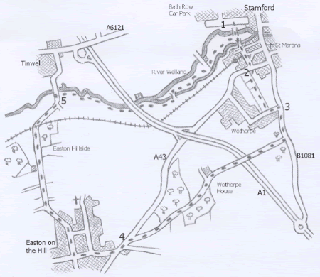 Map of Stamford Walk